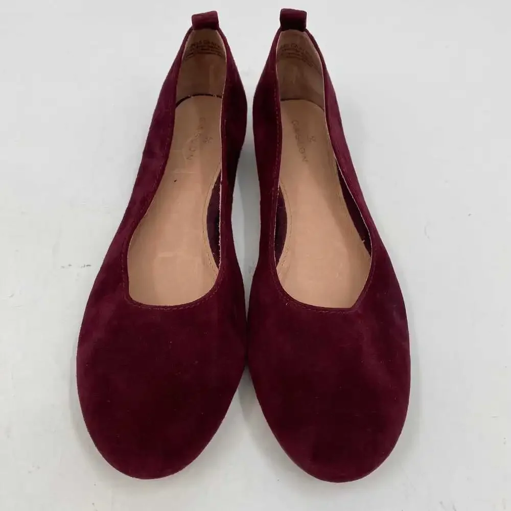 Caslon Dark Red Suede Flats | Women’s Size 7